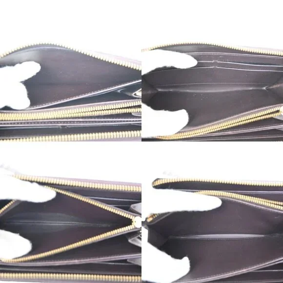 LOUIS VUITTON Zippy Long Wallet Monogram Vernis Leather Amarante M93522 67KC310